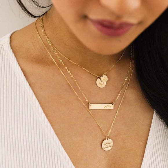 Inner Peace Mantra Minimalist Pendant Necklace - Picture 12 of 16